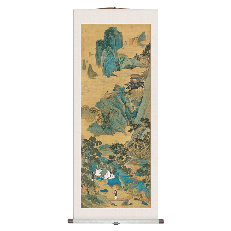 天津博物馆藏 桃源仙境图 取暖挂画 远红外发热画 艺术客厅装饰画