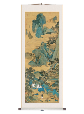 天津博物馆藏 桃源仙境图 取暖挂画 远红外发热画 艺术客厅装饰画