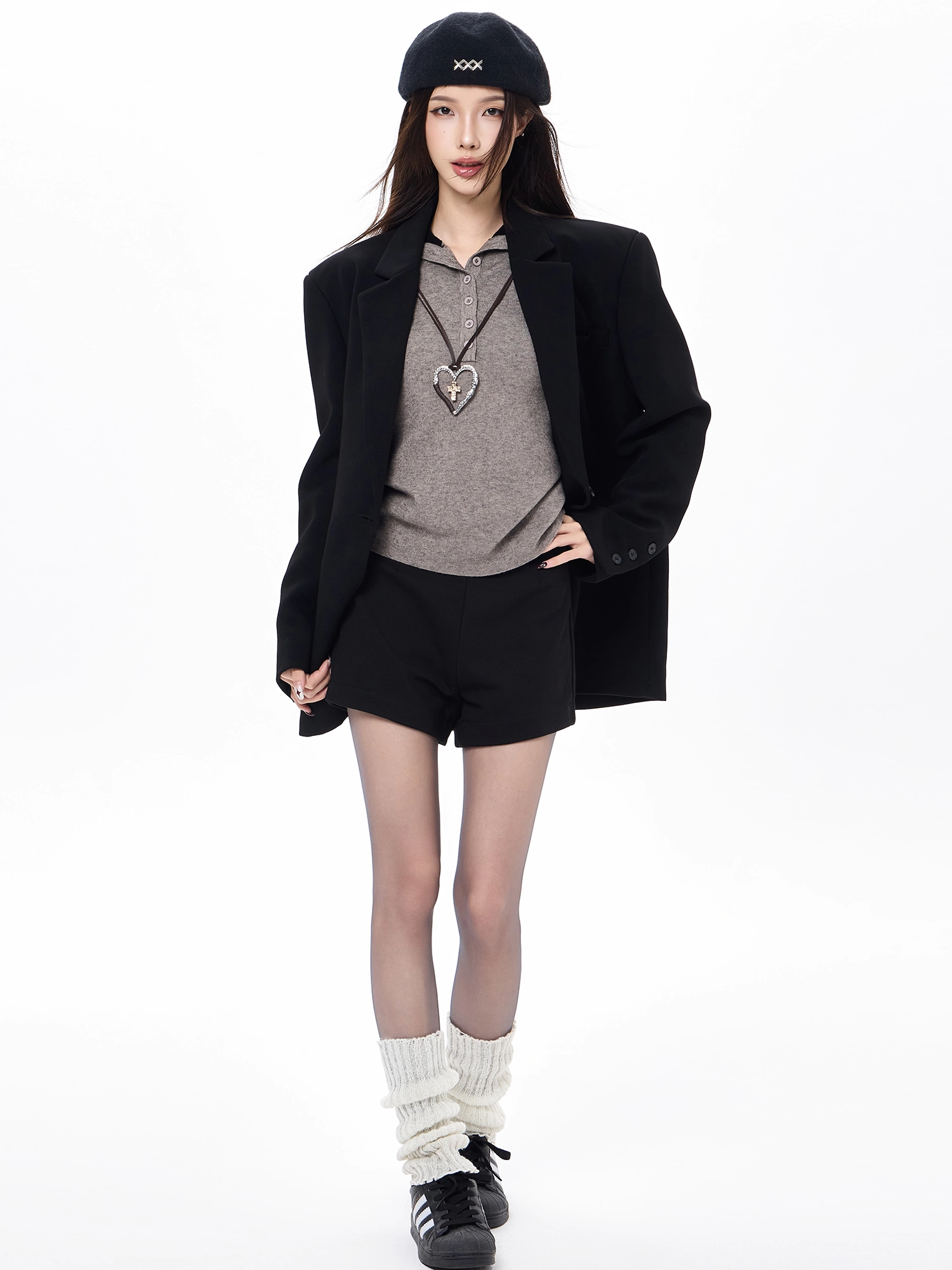 Autumn and Winter Black Shorts for Women 2025 High-Waisted Slimming Petite Hot Girl Leggings Sexy Outerwear Fleece-Lined Hot Pants