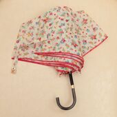 日本超轻唯美小碎花晴雨伞精致小弯钩太阳伞气韩系气质淑女遮阳伞