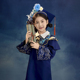 国风毕业拍照服 云肩服装 儿童簪花博士服幼儿园新中式 学士服毕业季