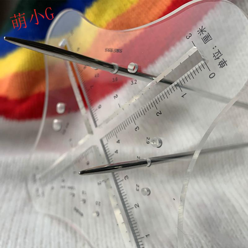 手工编织工具测量毛线小样密度尺