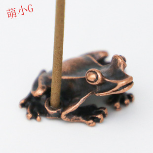 家用小香炉香插香盘创意香架小动物仿古摆件祥云葫芦线小香插