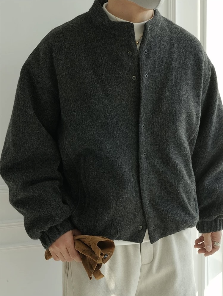 美式复古小香风羊毛羽绒服男