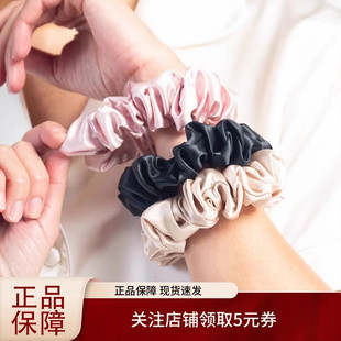 现货澳洲SLIP发圈真丝桑蚕丝无痕不扯发大号中号小号限定丝绸发绳