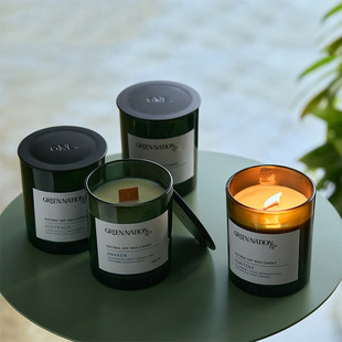 澳洲小森林香薰蜡烛逃离green life木芯家用檀香木质香氛 nation