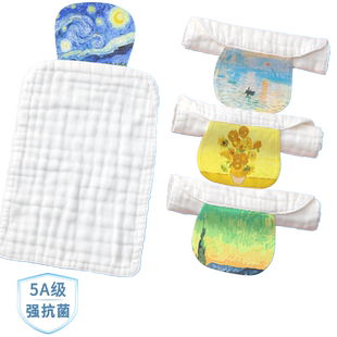 吸汗巾儿童纯棉幼儿园可绣名字大号隔汗婴儿宝宝垫背汗巾全棉a类