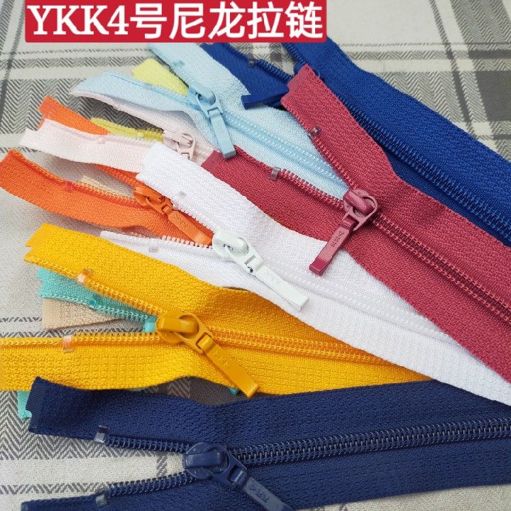 YKK NO. 4 나일론 미세 치아 지퍼 여름 얇은 코트 스웨트 자외선 차단 의류 지퍼 무료 배송 29 이상