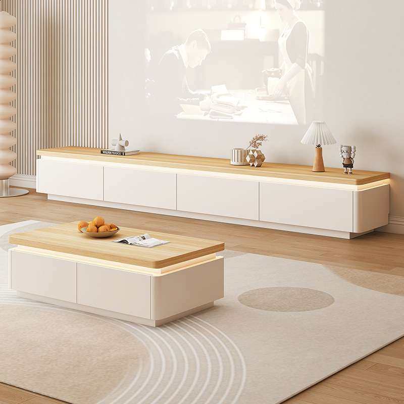 新款原木奶油风法式电视机柜茶几组合圆角客厅落地家用小户型现代,鲜花速递/花卉仿真/绿植园艺,割草机/草坪机,淘宝优惠券,粉丝福利购,淘宝优惠卷