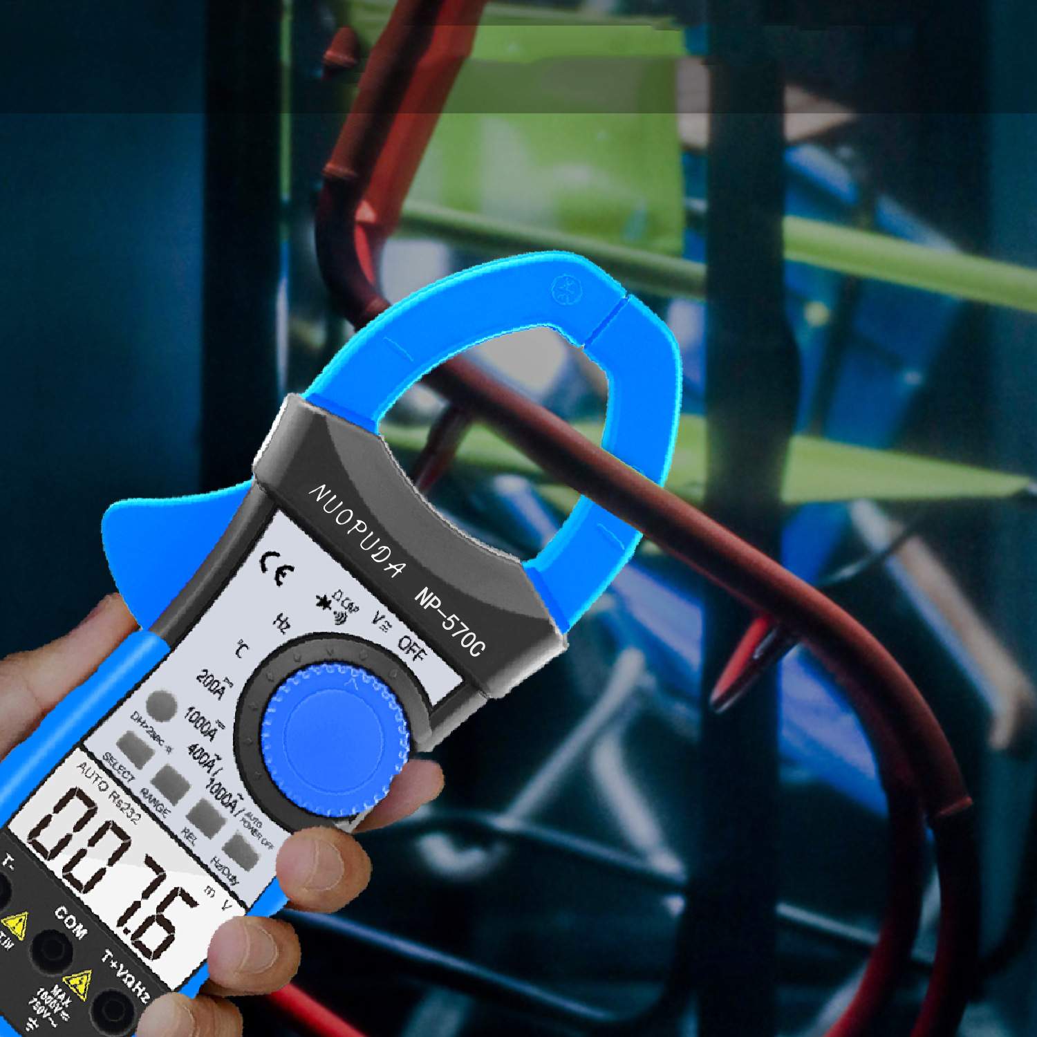 诺普达数字钳形表万用表电流1000A频率电阻产地高精度