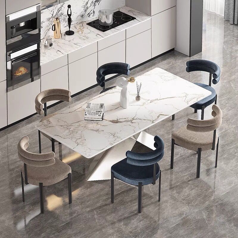 设计师餐椅意式简约创意半弧靠背椅家用梳妆椅咖啡厅休闲洽谈椅子