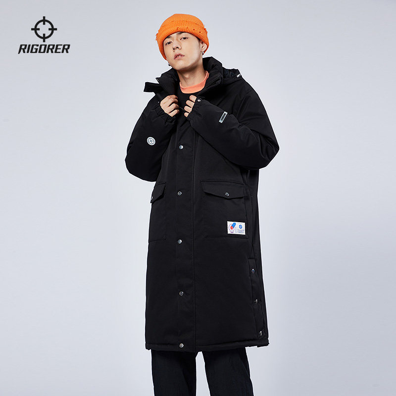 准者连帽棉服外套男子2025冬季新款长款加厚防风篮球宽松运动休闲