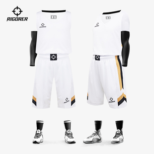 准者儿童篮球服套装 透气比赛培训DIY训练服 运动球衣球裤