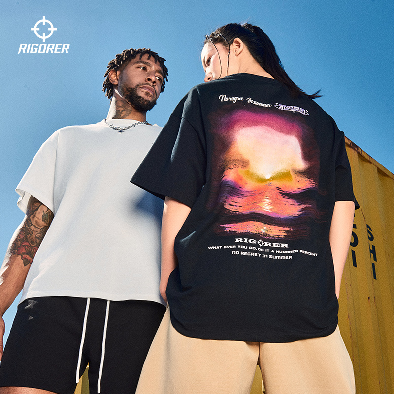 准者不负夏日短袖tee背部图案