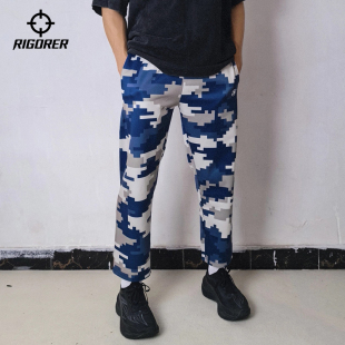 新款 美式 潮流篮球裤 准者花裤 百搭直筒裤 男秋季 卫裤 子迷彩运动长裤