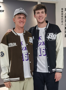 准者旋风棒球服秋季新款情侣同款运动休闲外套PU皮撞色飞行夹克