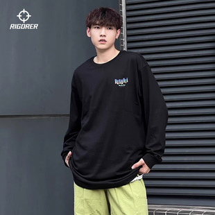 准者跑步长袖 百搭健身速干户外骑行服上衣 运动T恤男子春秋经典