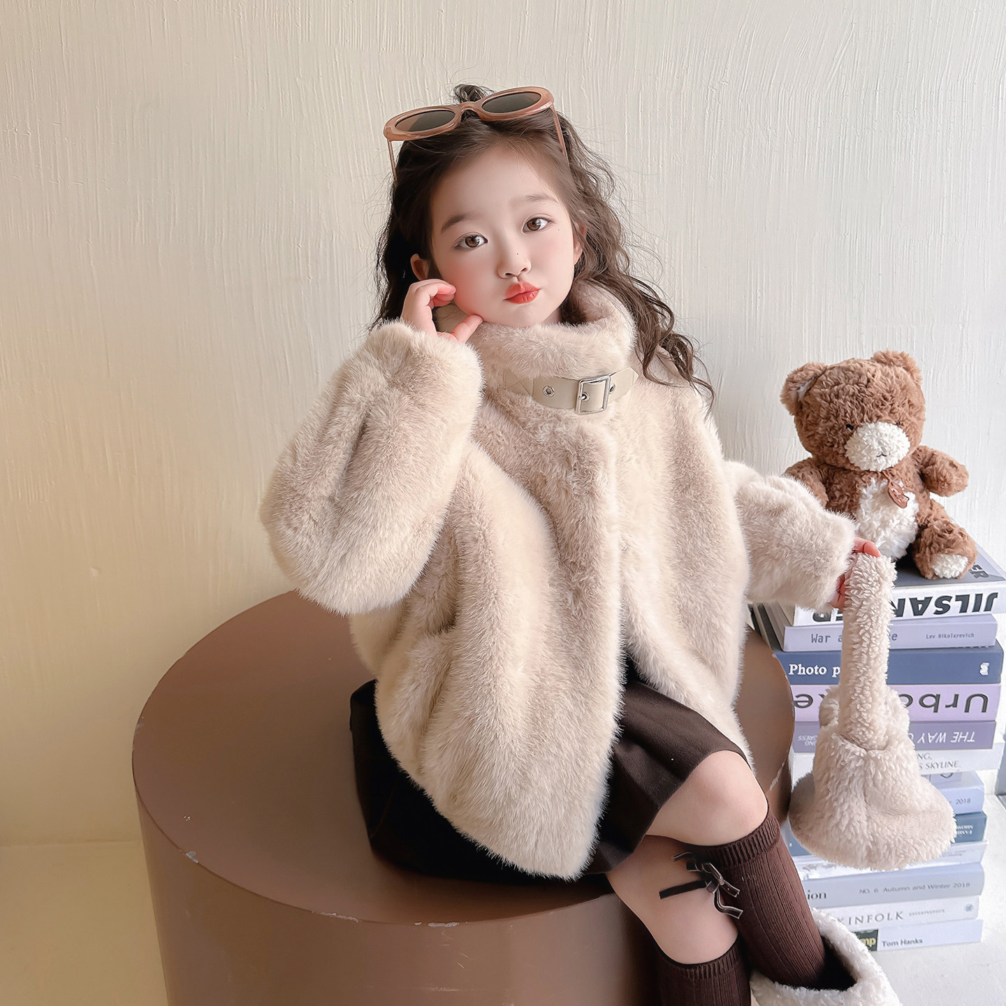 女童皮草外套秋冬新款仿水貂皮毛一体加厚保暖毛毛金貂绒短款上衣,童装/婴儿装/亲子装,皮草/仿皮草,淘宝优惠券,粉丝福利购,淘宝优惠卷