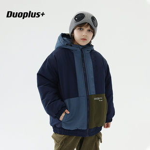 多加潮牌童装男童加厚棉服2025冬装新款儿童外套中大童时髦洋气