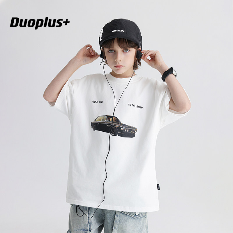 多加童装男童卡通短袖T恤2025夏装新款儿童汽车半袖上衣中大童潮,童装/婴儿装/亲子装,T恤,淘宝优惠券,粉丝福利购,淘宝优惠卷