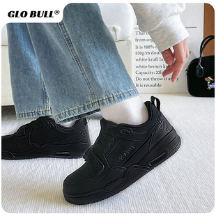中帮板鞋 女 GLO 新款 运动鞋 黑色百搭鞋 厚底休闲鞋 BULL春季 情侣同款