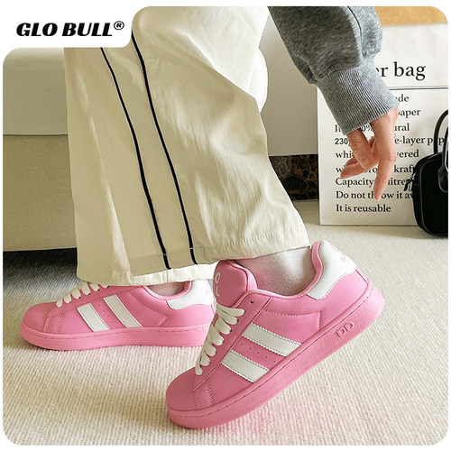 GLO BULL面包鞋粉色女鞋2025春秋新款小众百搭鞋厚底时尚休闲板鞋