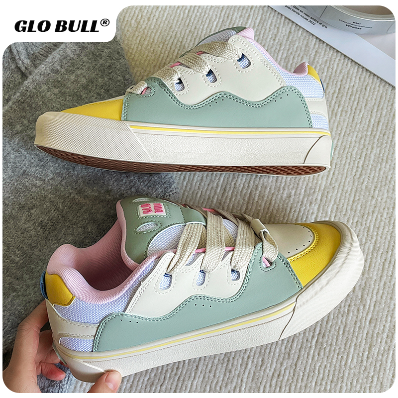 GLO BULL板鞋女款厚底学生百搭多巴胺色休闲鞋ins潮女生百搭小众