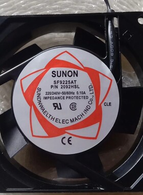 静音轴承散热风扇 轴流风机 SF9225AT 2092HBL 机柜散热风扇 220V
