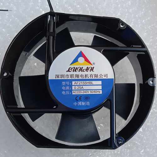 联翔电机 LUNAN AF2155HBL控制柜风机 椭圆形 220V 散热风扇17251