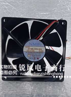 NMB 9025 9cm 3610KL-04W-B59 0.43A 12V 大风量机箱双滚珠风扇