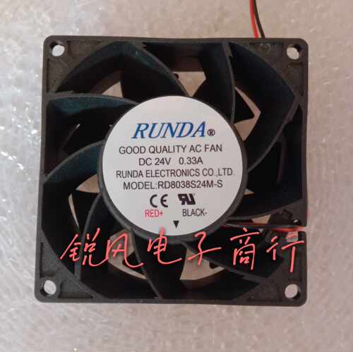 RUNDA润达RD8038S24M-S/-SS 24V 0.33A 8038 8CM电焊机变频器风扇