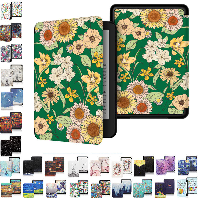 适用2024 Kindle paperwhite6纯色保护套paperwhite Signature签名版12代皮套Colorsoft彩绘卡通皮套外壳KPW6