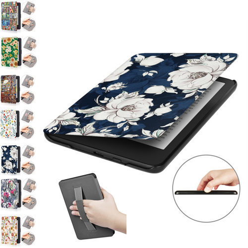 适用kindle paperwhite1/2/3手持保护套 新款日系彩绘保护壳958电子书卡通壳子paperwhite 5代 6代 7代休眠套
