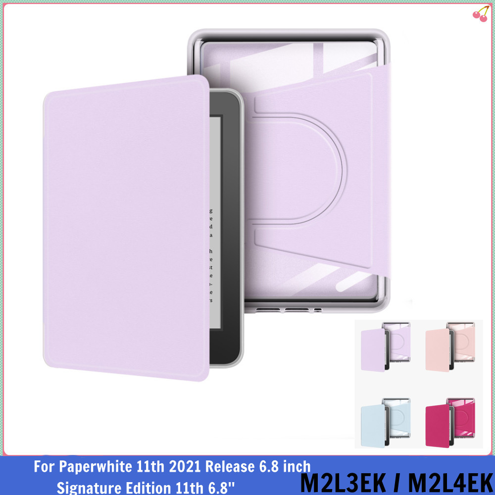 适用kindle Paperwhite11代保护套paperwhite5磁吸旋转支架KPW5保护壳2021年签名版M2L3EK 6.8寸透明休眠壳