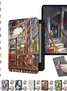 适用新款KPW6 2024年12代7寸Kindle paperwhite6签名版Signature卡通保护套电子书Colorsoft 7寸彩绘外壳皮套