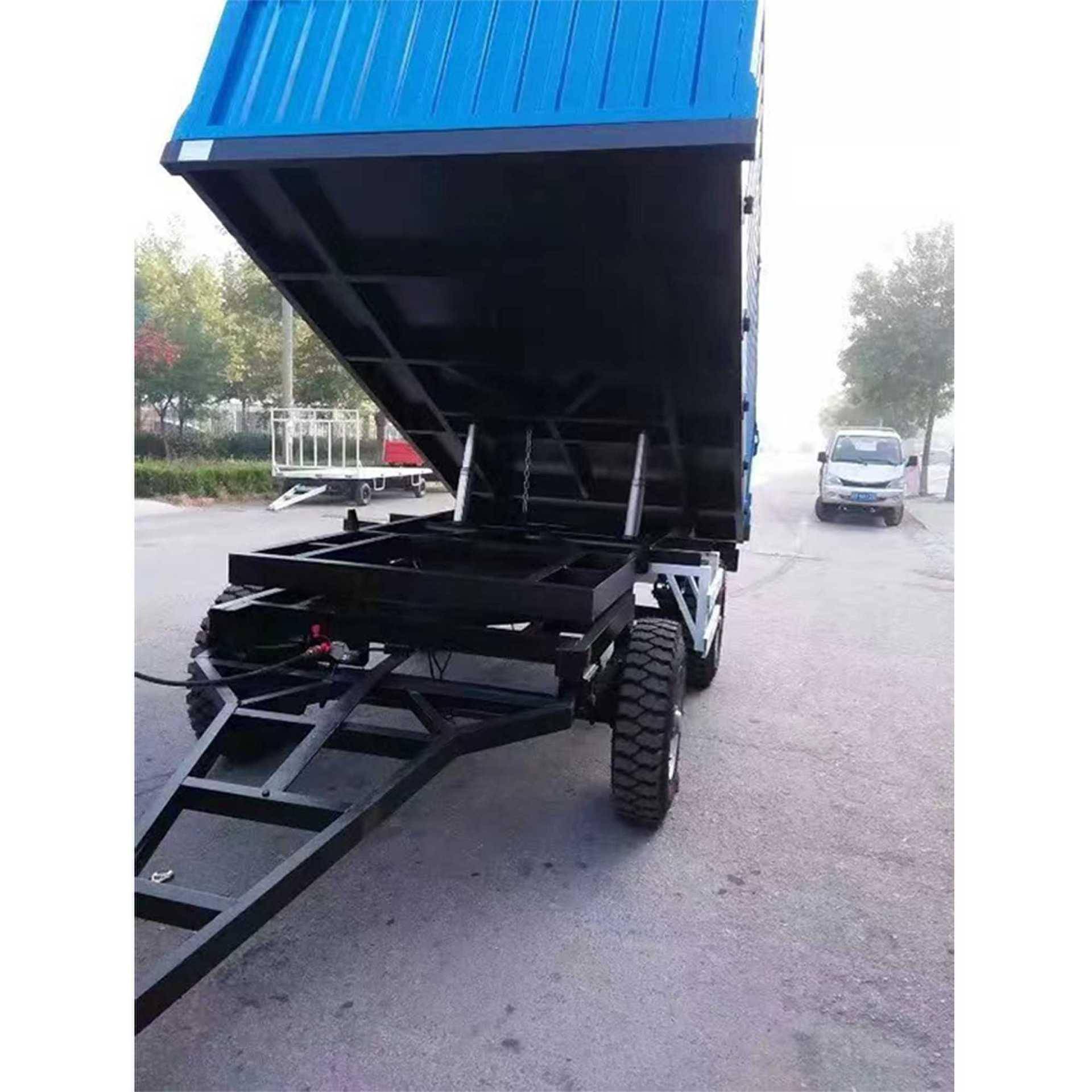 带翻斗自卸拖车四轮拖拉机后悬挂液压车斗有农业机械