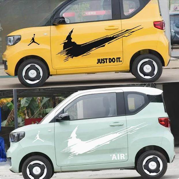 适用于五菱宏光MINI EV车贴拉花NIKE耐克个性改装车身装饰贴纸画