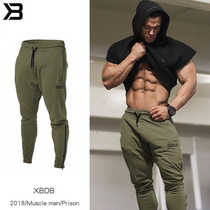New bodeborg winter fitness pants men's running sports small legged bodyguard pants fitness training elastic casual pants trend