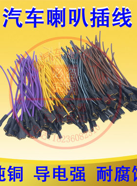 汽车喇叭插线纯铜线多功能蜗牛喇叭配件接头翘板开关插座接头线束