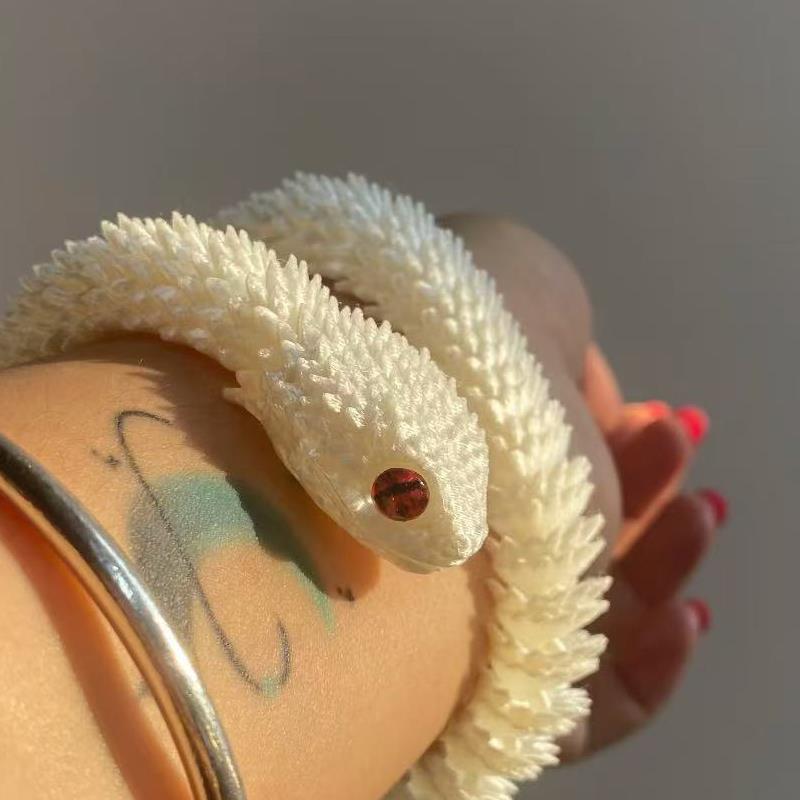 。新款3d打印蛇玩具夜光小物件动物模型新款摆件渐变可活动关节立