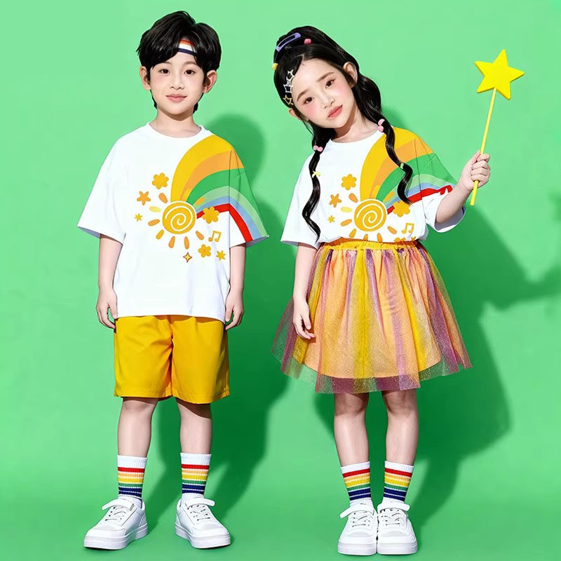 六一儿童啦啦队演出服幼儿园班服合唱舞蹈表演服小学生运动会服装