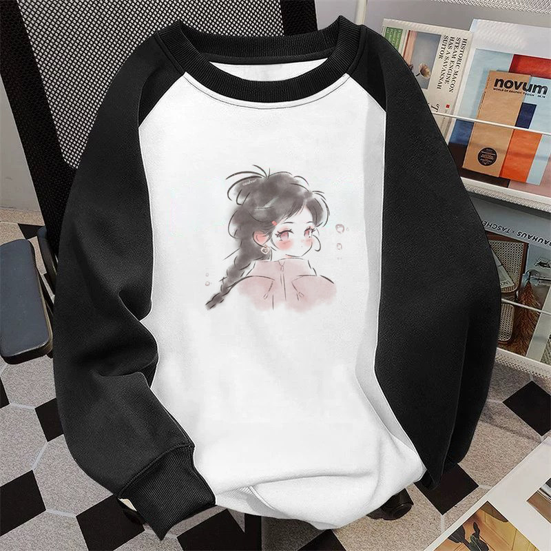 白鹿明星周边同款圆领卫衣女学生粉丝应援宽松冬季圆领上衣闺蜜装