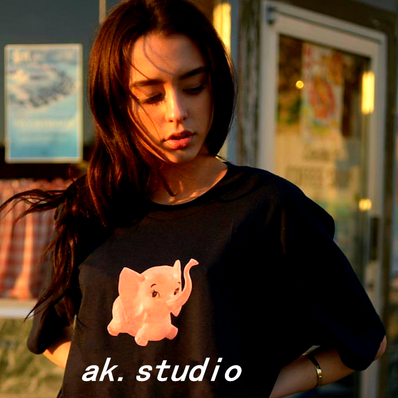 °¢¿ÓÏÄÌìÅ·ÃÀ½ÖÍ·³±ÅÆS Elephant С·ÉÏó¶ÌÐäTeeÄÐÅ®Çé´¿ÃÞÓ¡»¨