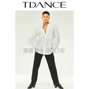 TDANCE拉丁舞练习服 简约上衣集训上课男女BS03 24立领钮扣衬衣