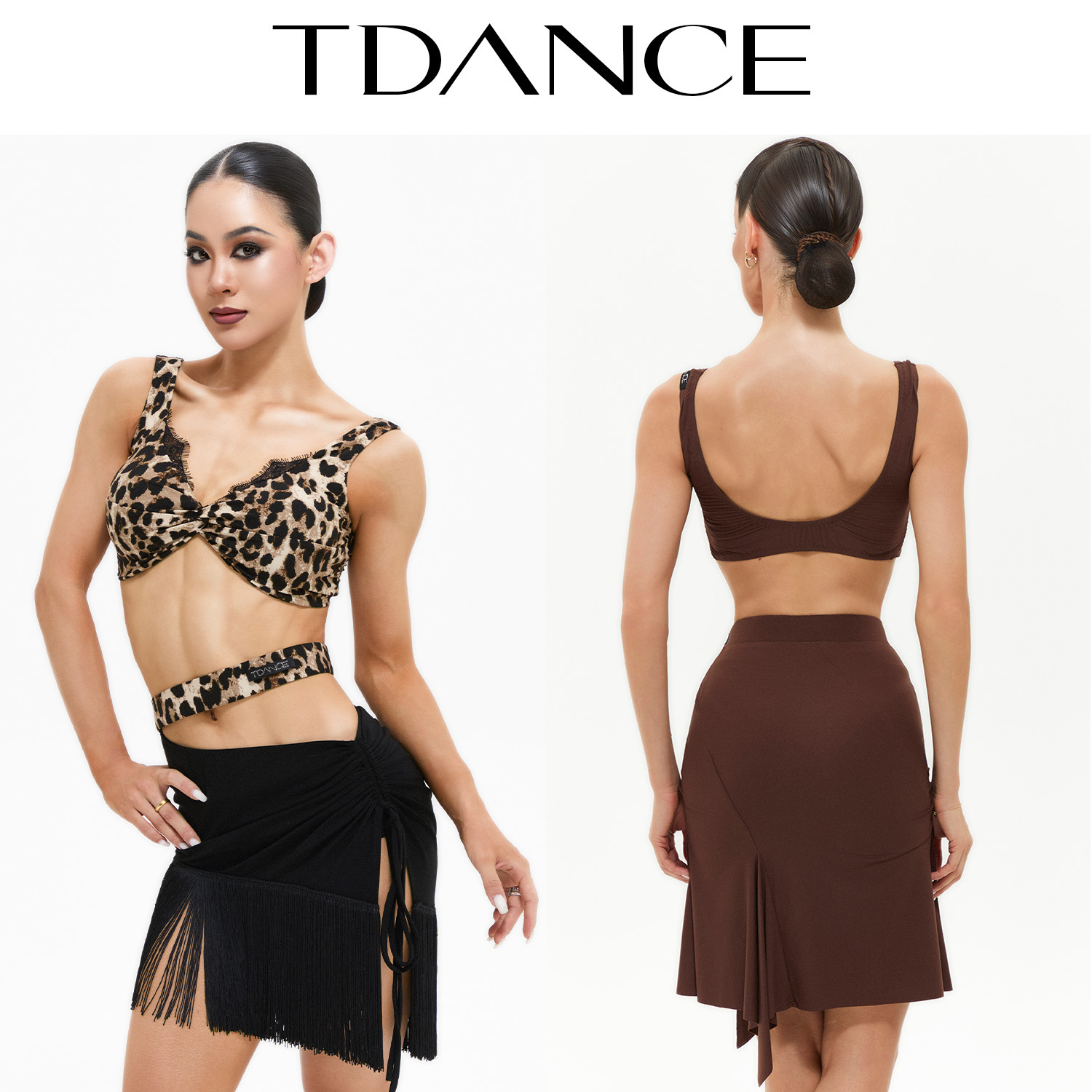 TDANCE拉丁舞抓褶背心
