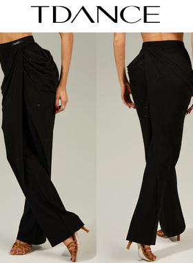 TDANCE女拉丁【外飘兜兜微喇叭裤】成人教师上课百搭高级感GL-246
