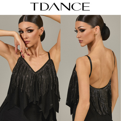 TDANCE飘片流苏连体上衣