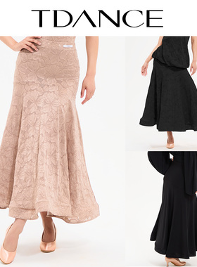TDANCE摩登练习服专业【鱼骨半裙】高端气质大摆半身裙高级JM-96