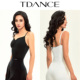 128 带胸垫日常上课JM TDANCE女拉丁摩登练习 抓褶吊带连体上衣