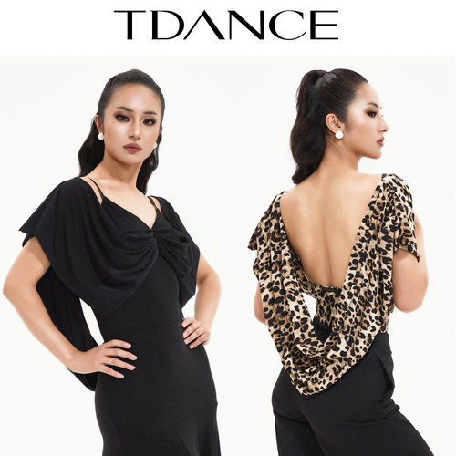 TDANCE抓褶荡领连体上衣